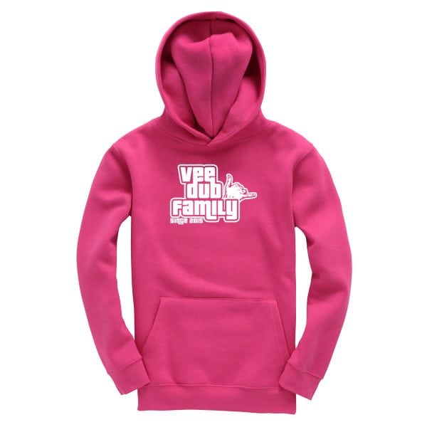 Vee Dub Family Kids GTA Logo Premium Hoodie - Fuschia