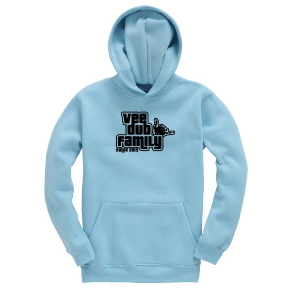 Vee Dub Family Kids GTA Logo Premium Hoodie - Powder Blue