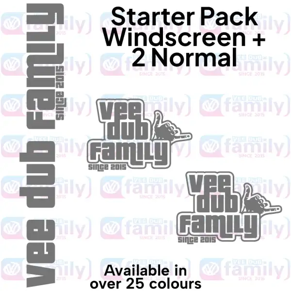 Vee Dub Family Sticker Starter Pack
