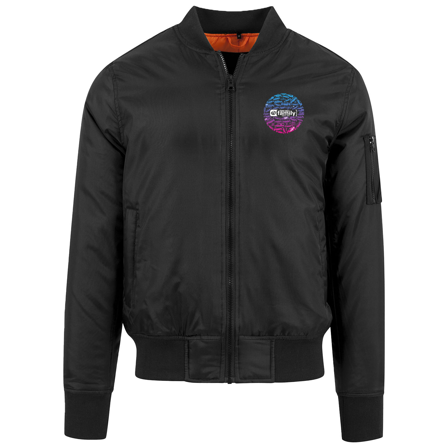 Classic bomber jacket in black with our All Dubs logo