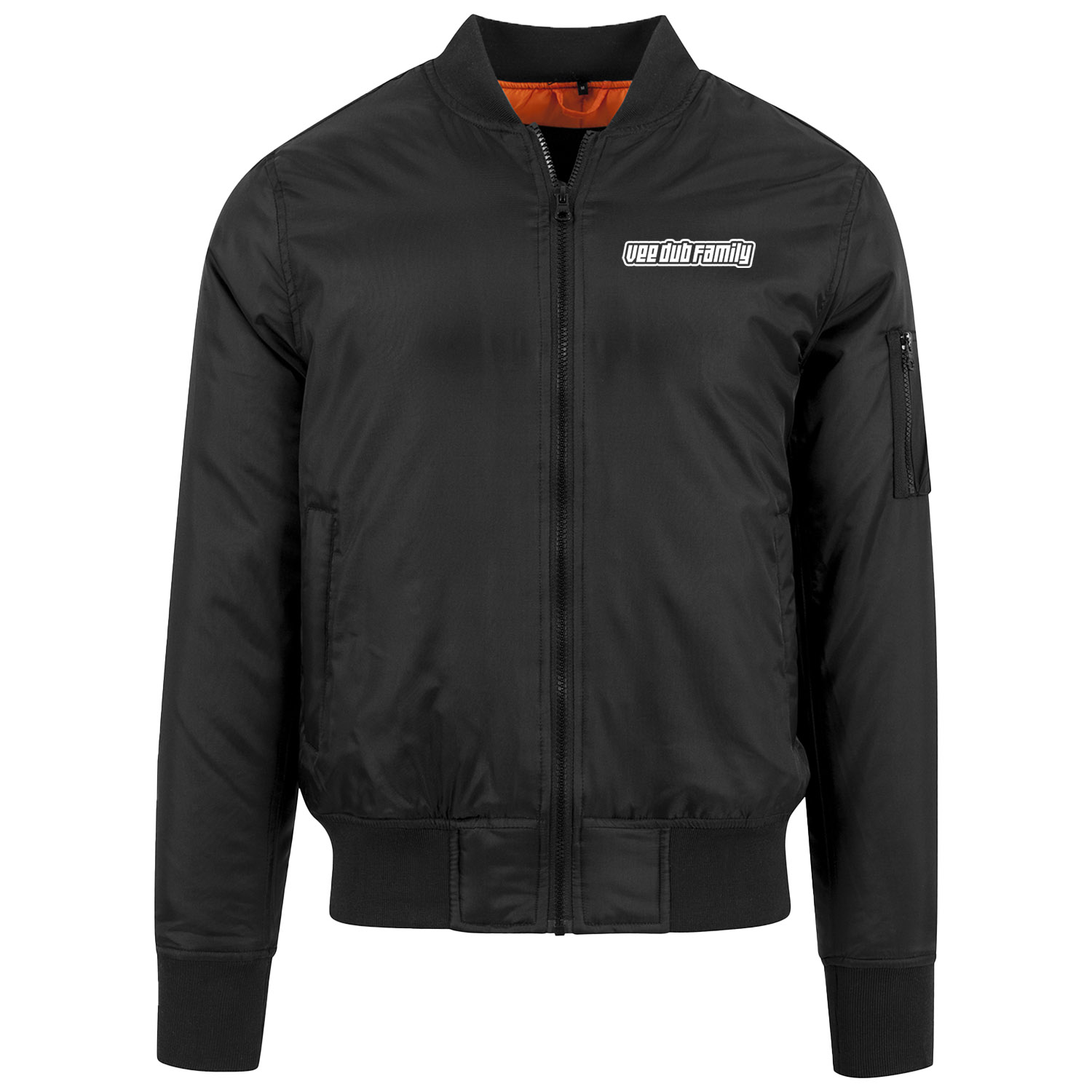 Classic bomber jacket in black with our Retro logo
