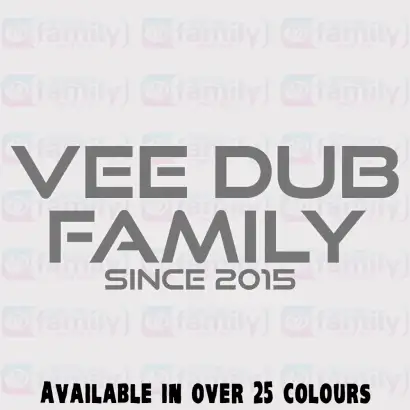 Vee Dub Family Dubwatch Logo Sticker