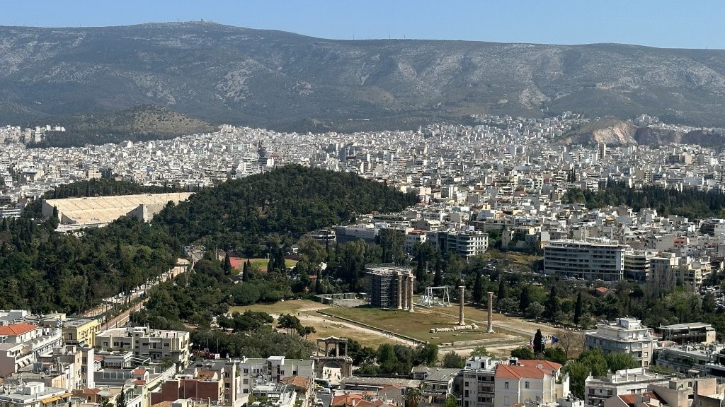 Ausblick auf das Olympieion von der Akropolis aus