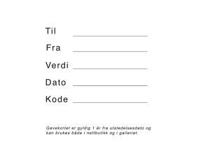 Gavekort