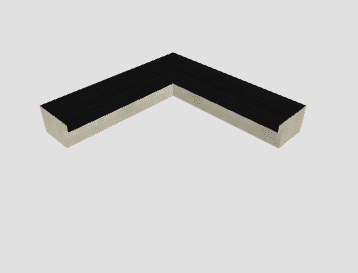3cm svart matt