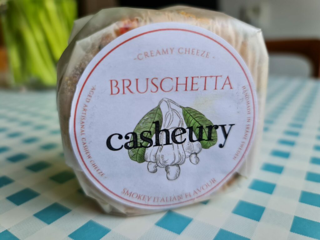 Casheury bruschetta vegan creamy cheeze