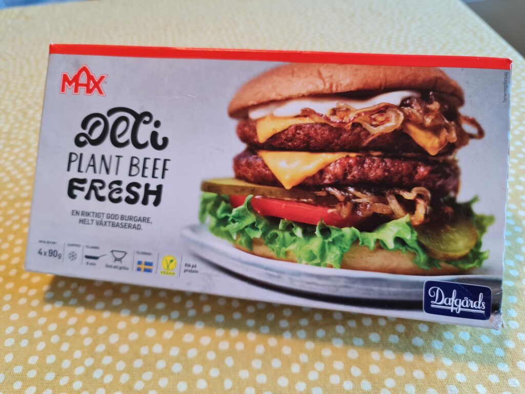 Max Deli Fresh Plant Beef burger från Dafgårds