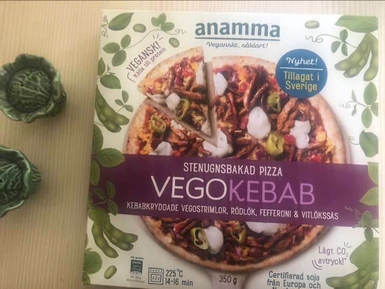 Anamma stenugnsbakad pizza vegokebab