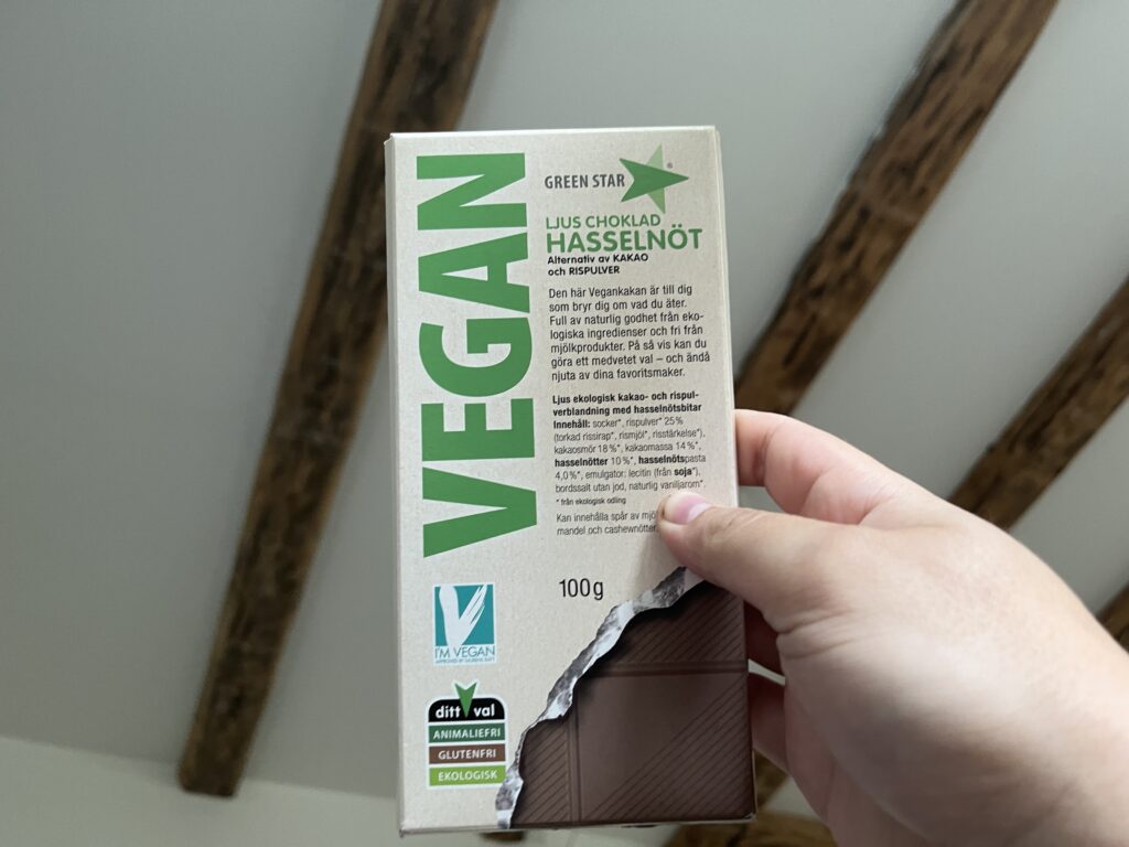 Green Star vegankaka hasselnöt – vegansk choklad