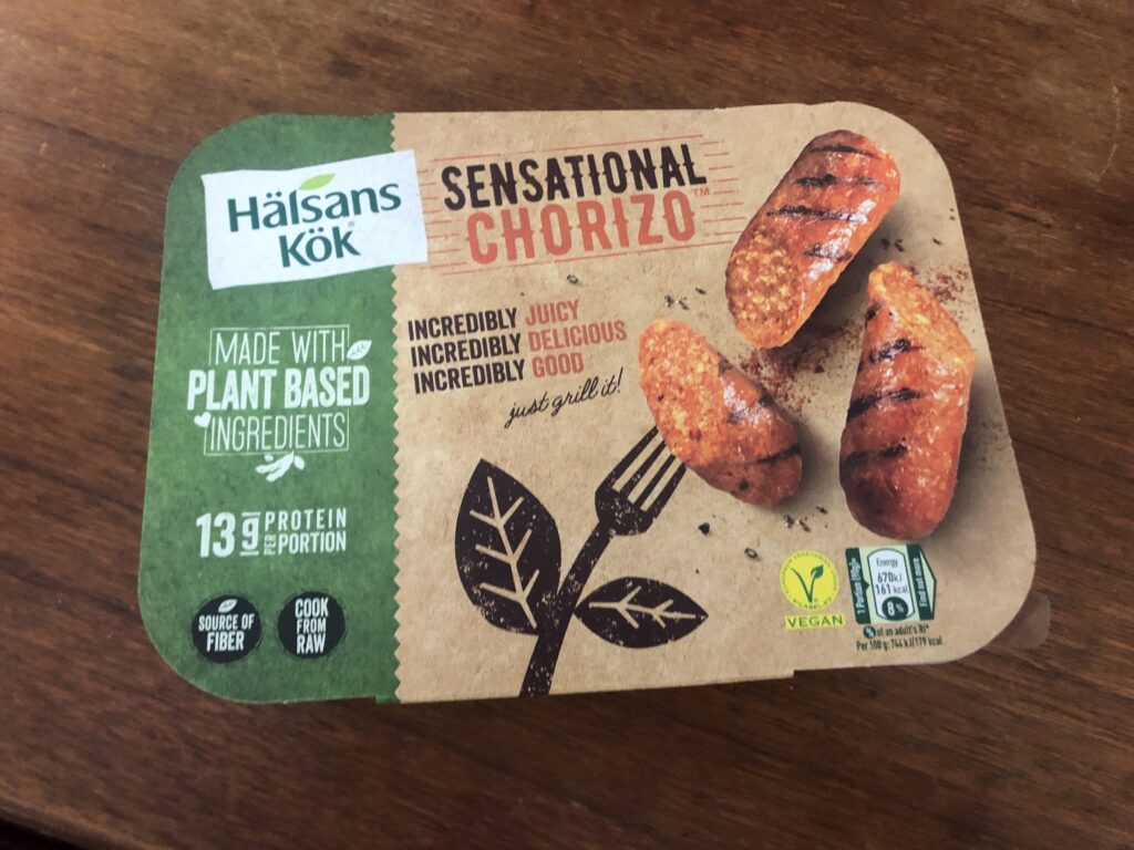 Hälsans kök Sensational Chorizo – vegansk korv