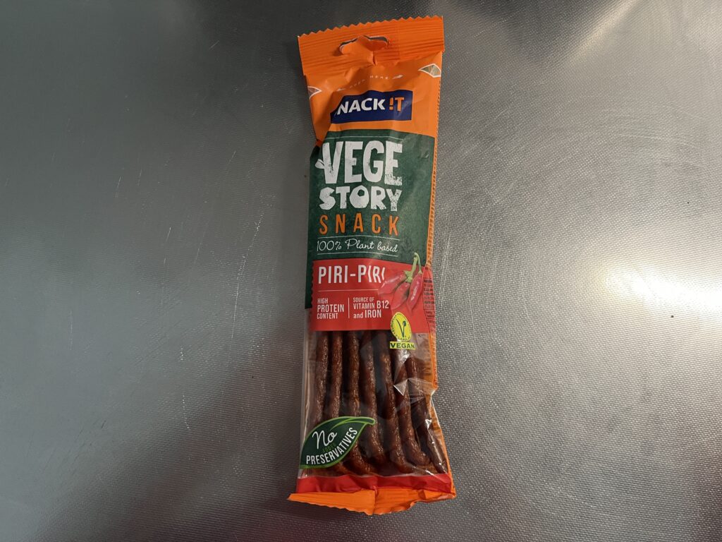 Snack it Vege Story Snack Piri-Piri – vegansk ölkorv