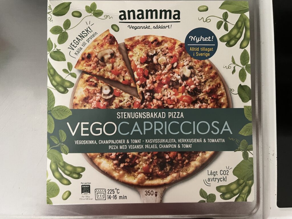 Anamma vegocapricciosa – vegansk pizza