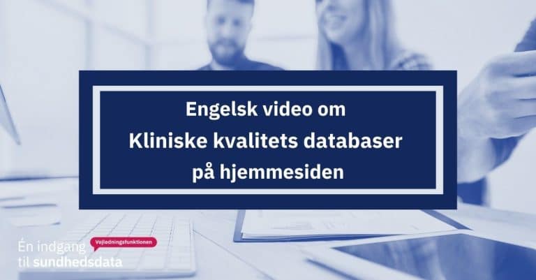 Engelsk webinar video om kliniske kvalitetsdatabaser