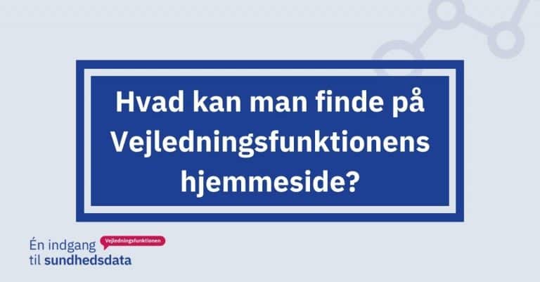 Hvad kan man finde på Vejledningsfunktionens hjemmeside?