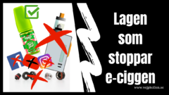 Illustration for at vise forbuddet mod markedsføring af e-cigaretter