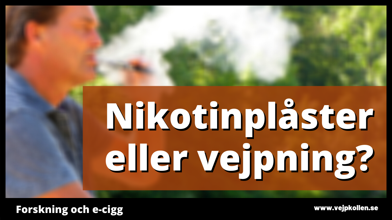 E-cigaretter og nikotinplastre fungerer godt sammen.