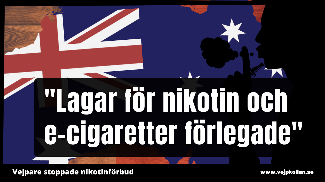 Nikotiinia voidaan edelleen tuoda Australiaan sähkösavukkeita varten.