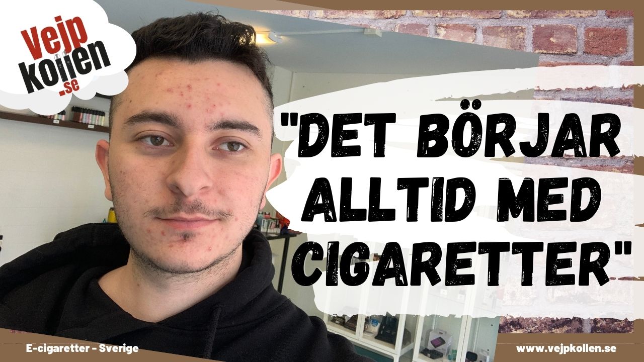 Mateo Lozano, 21, opened a vejpshop in Karlskrona. Amidst the debate on flavor bans and young people using e-cigarettes.