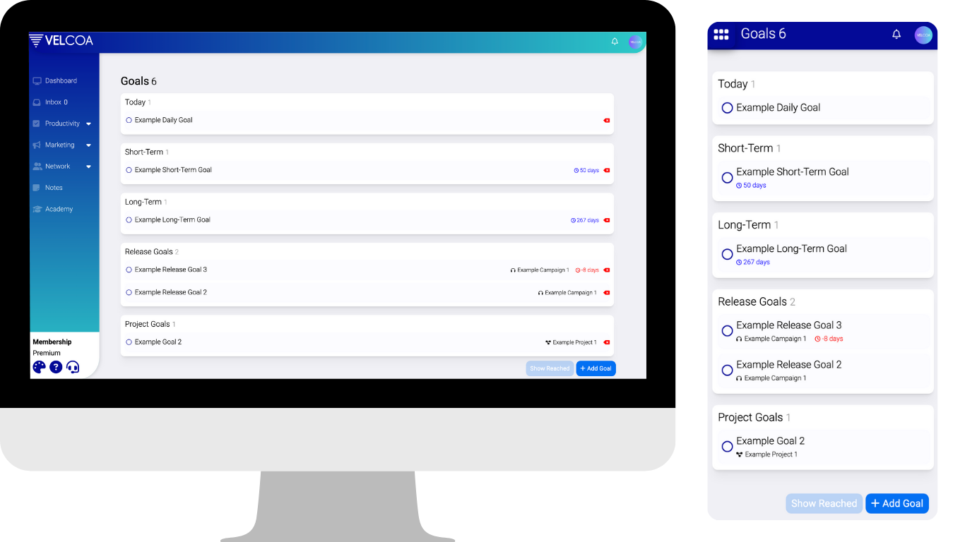 VELCOA Goal Tracker