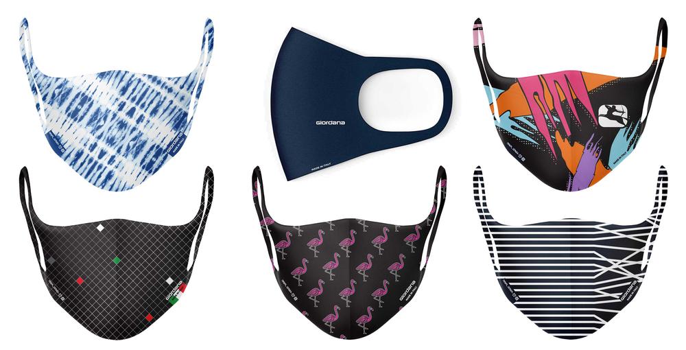 Giordana Cycling: a large cycling face mask assortment