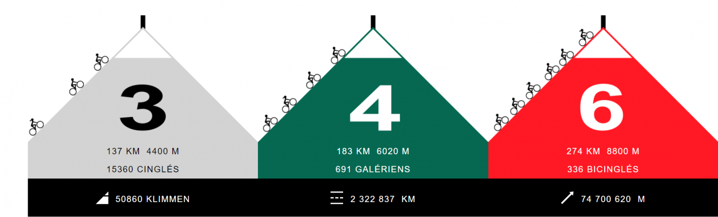 Bicinglé du Ventoux: the 3 different categories