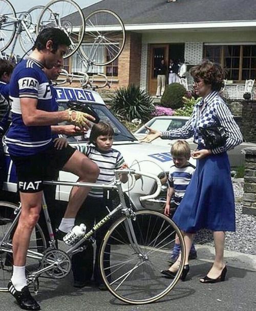  Eddy Merckx and his Adidas cycling shoes