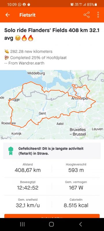 My Ultra Endurance Cycling Ride crossing Flanders