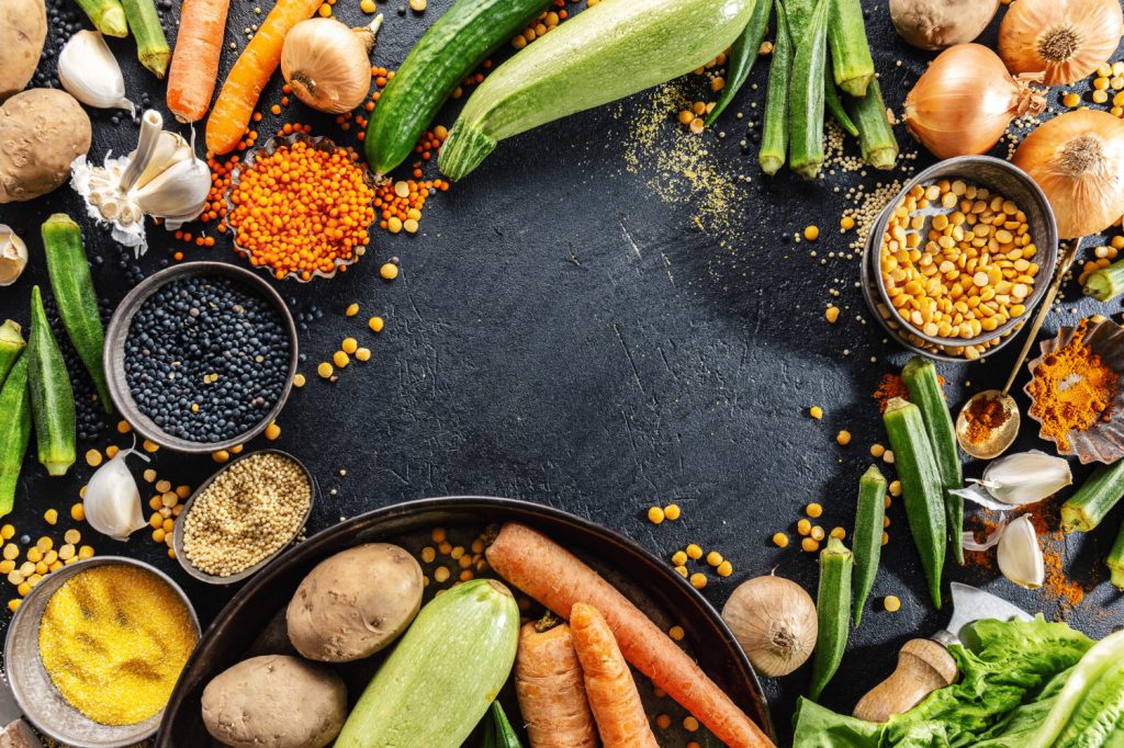 variety-fresh-tasty-vegetables-dark-background