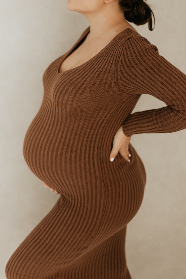 Rhea Second Skin Dress - Brown