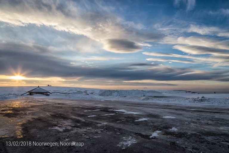 Zonsondergang op de Noordkaap