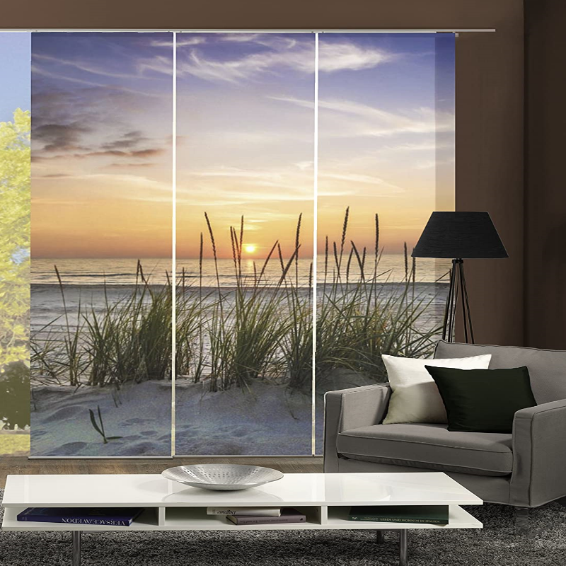 Schiebevorhang Meer und Abendstimmung für Wohnzimmer und Schlafzimmer