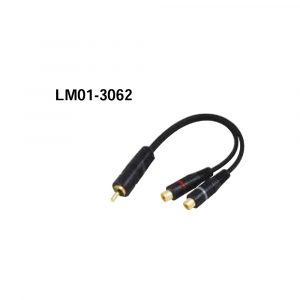 LM01-3062 RCA Plug - 2RCA Jacks OD:4+4mm Gold