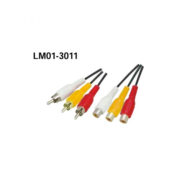 LM01-3011 3RCA Plugs - 3RCA Jacks