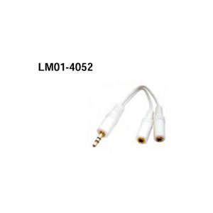 LM01-4052 3.5mm Stereo Plug-2x3.5mm Stereo Jacks OD:3+3mm