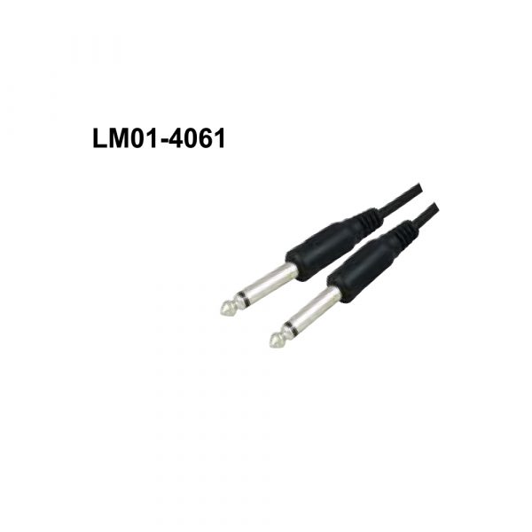 LM01-4061 6.35mm Mono Plug - 6.35mm Mono Plug OD:4mm