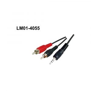 LM01-4055 3.5mm Stereo plug - 2RCA plug OD:2.6 * 5.2mm