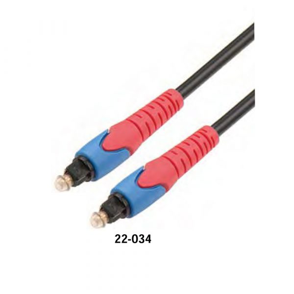 22-034 Toslink M - M Optical Cable Dual Color Molding Type