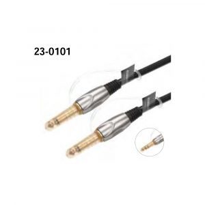 23-0101 6.35mm M - M Microphone Cable A: Mono B: Stereo