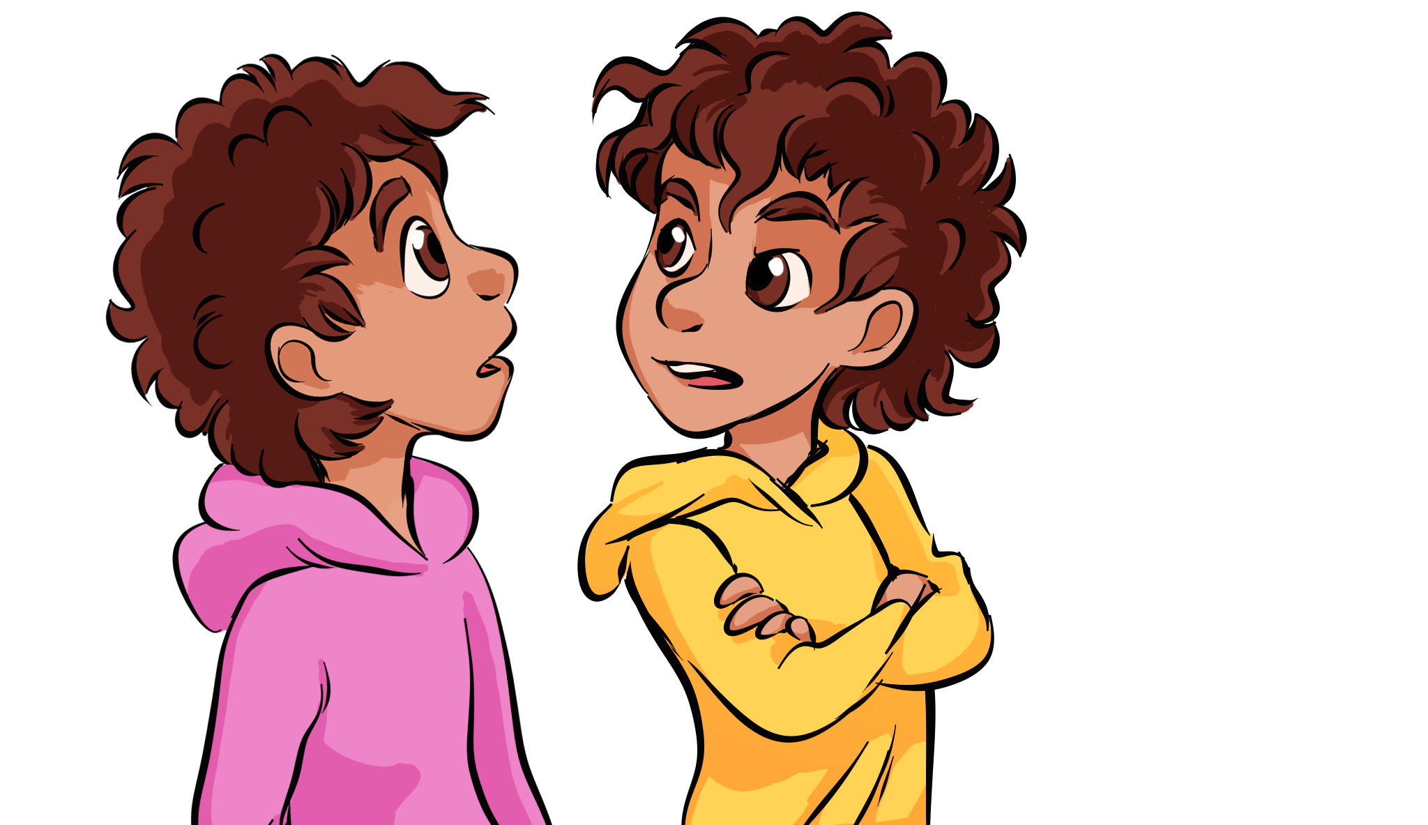 illustration av huvudpersonen i hjälp serien