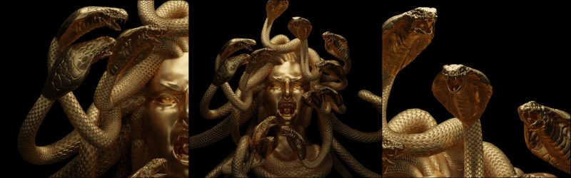 Medusa Sculpture with details