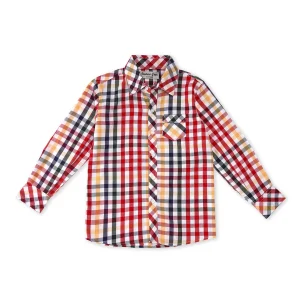 Kids Casual Shirt Check Multicolor front view