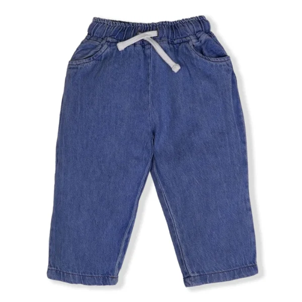 Kids Stone Wash Denim Trouser Blue front