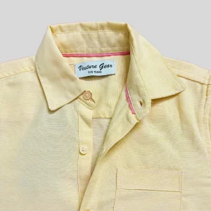 Kids Boys Casual Cotton Shirt Yellow