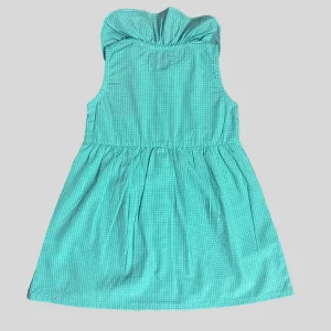 Kids Girls Sleeveless Frock Mint Green Small Check