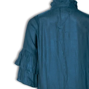 Women Top Navy Polka Dots