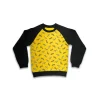 Kids Boys Fleece Sweatshirt Yellow & Black Car front