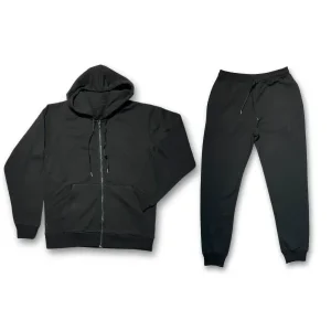 Fleece Tracksuit Black