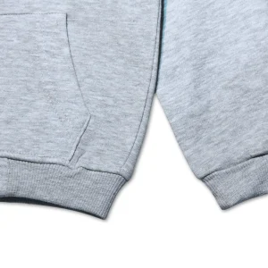 Kids Zipper Hoodie Grey Planet Print