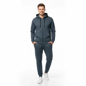 Fleece Tracksuit Navy front