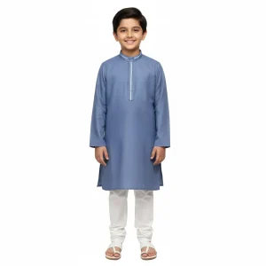 Kids Boys Kurta Blue front